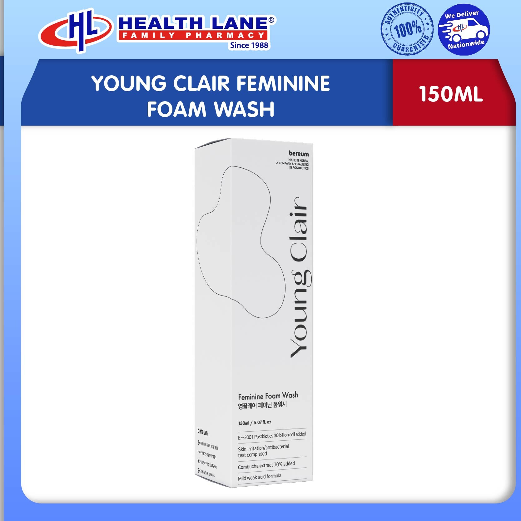 YOUNG CLAIR FEMININE BERBUIH SABUN (150ML)